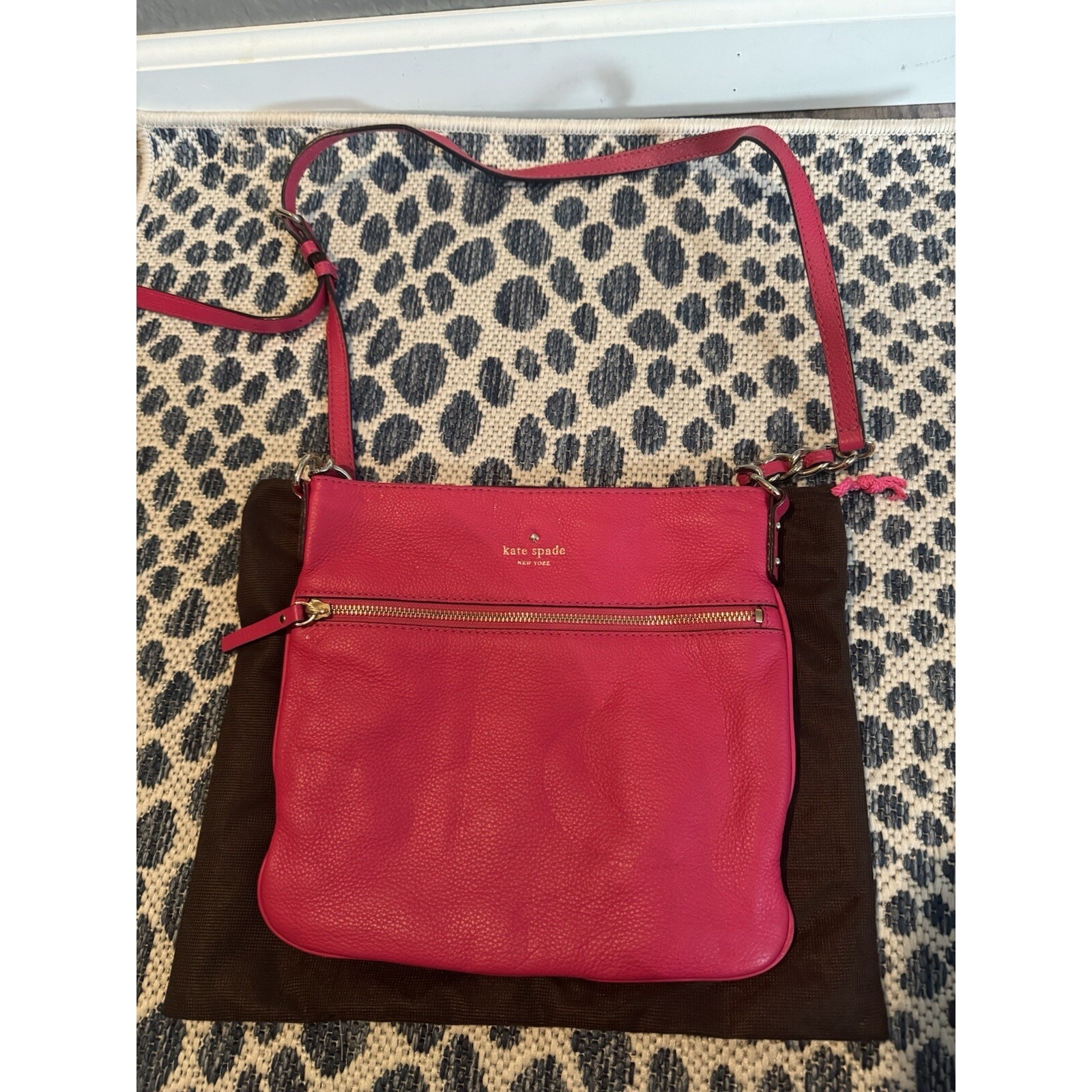 Kate Spade New York Cobble Hill Ellen Crossbody Hot Pink Dust Cover Barbiecore